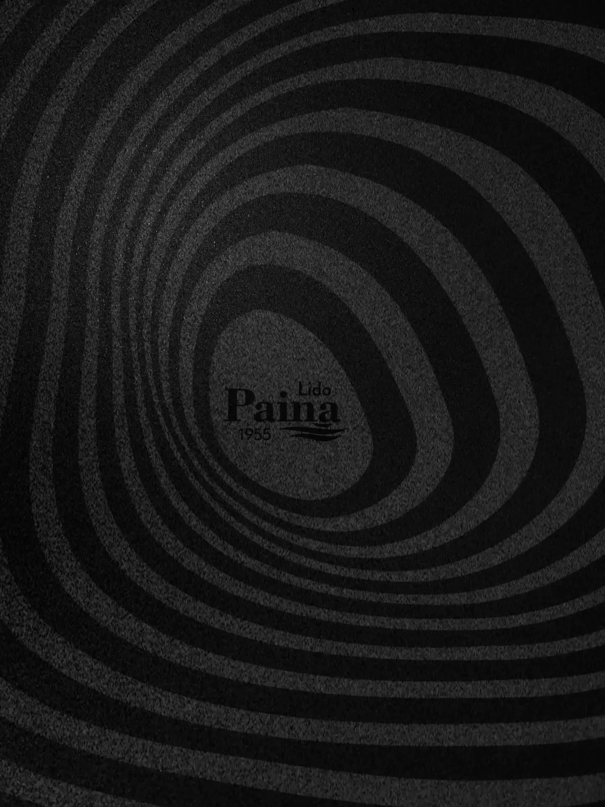 Copertina nera goffrata con il logo Lido Paina 1955